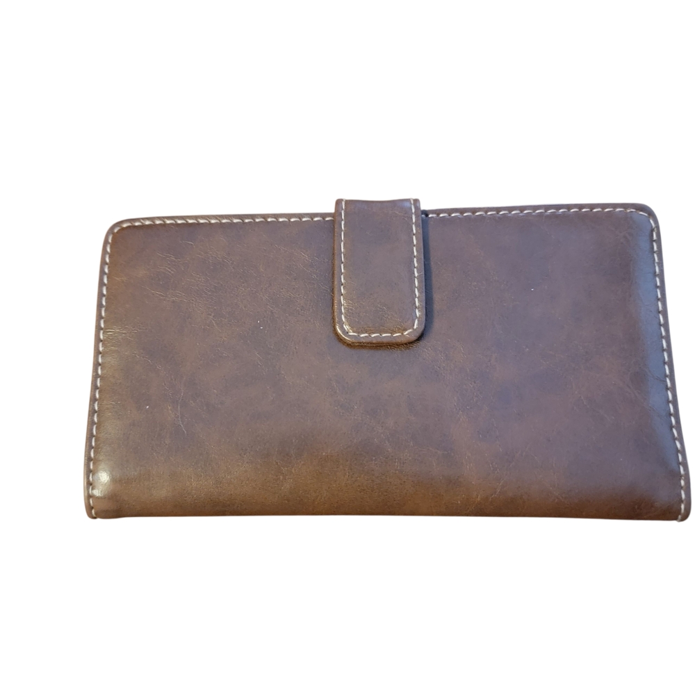 Brown Leather Clutch